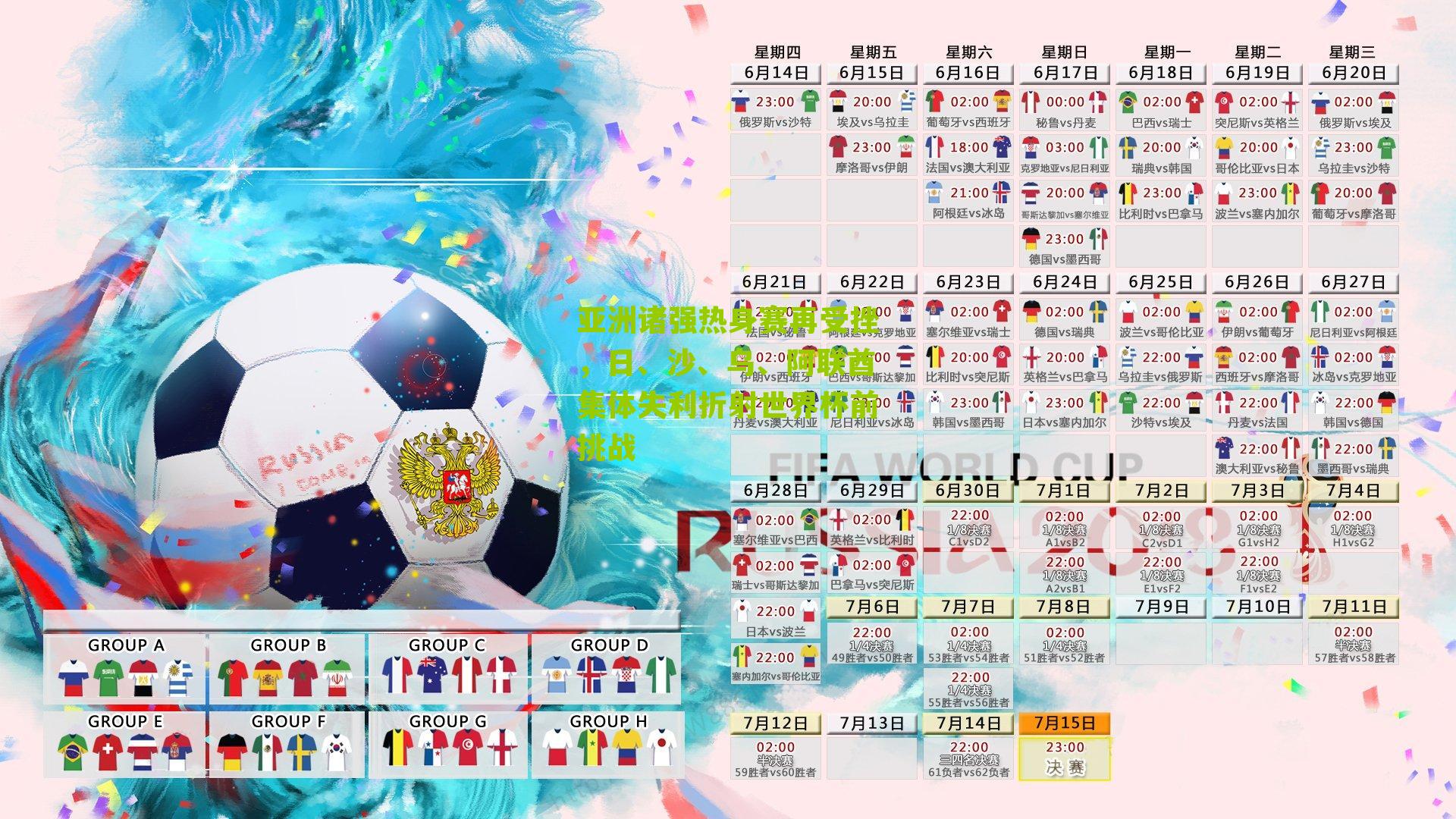 亚洲诸强热身赛再受挫，日、沙、乌、阿联酋集体失利折射世界杯前挑战